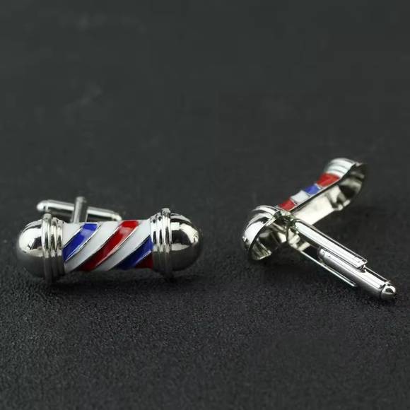 Barber Cufflinks Cuff Links - Picture 2 of 2